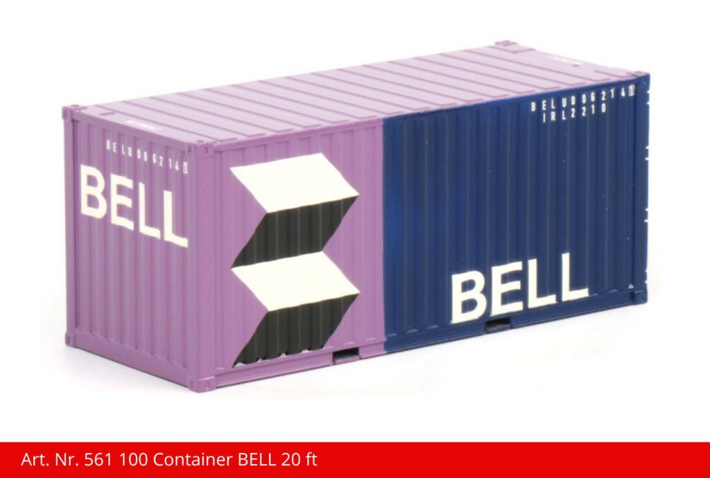 561100 Kiss Schweiz - Container 20 ft BELL blau/rosa - Spur 1
